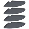 vidaXL Mensola Galleggiante per Angolo 4 pz Antracite 30 x 30 x 2 cm