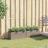 vidaXL Fioriere da Giardino con 2 Vasi Grigie 72x30x32 cm Polyrattan