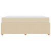 vidaXL Struttura del letto con materasso Crema 180 x 200 cm Tessuto