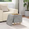 vidaXL Pouf contenitore Grigio chiaro 40 x 40 x 45 cm Velluto