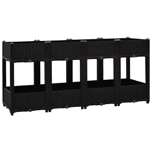 vidaXL Fioriera Rialzata 160x40x71 cm in Polipropilene