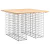 vidaXL Tavolo da giardino in gabbione design 100x102x72 cm in legno massello di pino