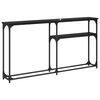 vidaXL TavoloConsolle Rovere Nero 146 x 22.5 x 75 cm Legno multistrato