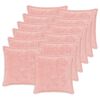 vidaXL Federa 12 pz HOUTEN Rosa 50 x 50 cm Pelliccia di Coniglio Finta