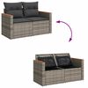 vidaXL Divano Giardino 10 pz con Cuscini Grigio in Polyrattan Acacia