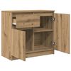 vidaXL Credenza con Cassetto Rovere Artigianale 71x35x65 cm Truciolato