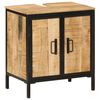 vidaXL Mobile Lavabo da Bagno 55x35x60 cm Legno Massello Mango e Ferro