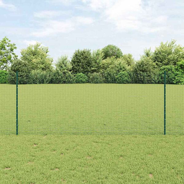 vidaXL Recinzione con Posto Verde 1 x 10 m Acciaio