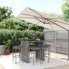 vidaXL Set Bar da Giardino 7 pz con Cuscini in Polyrattan Grigio