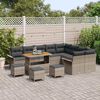 vidaXL Set Divano da Giardino con cuscino con cuscino 13 pcs Grigio