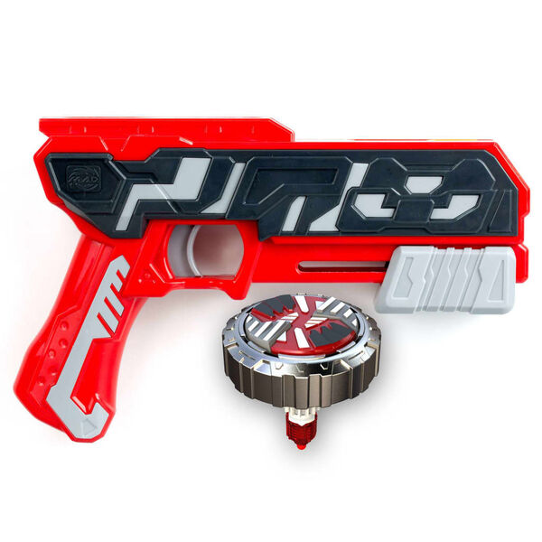 Silverlit Blaster Single Shot con Spinner Mad Firestorm Rosso