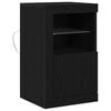 vidaXL Madia LED 41 x 37 x 67 cm Legno ingegnerizzato Rovere Nero