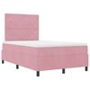vidaXL Letto a Sorgente LED con materasso Rosa 120 x 190 cm Tessuto
