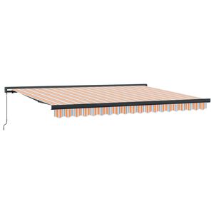 vidaXL Tenda retrattile Arancione e Grigio 400 &times; 300 cm