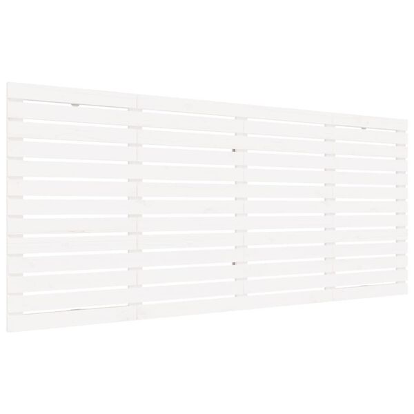vidaXL Testiera da Parete Bianca 206x3x91,5 cm Legno Massello di Pino