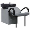vidaXL Sedia per Shampoo Grigio Chiaro e Nero 136 x 60 x 92 cm Tessuto