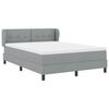 vidaXL Letto a molle con materasso Grigio chiaro 140 x 200 cm Tessuto