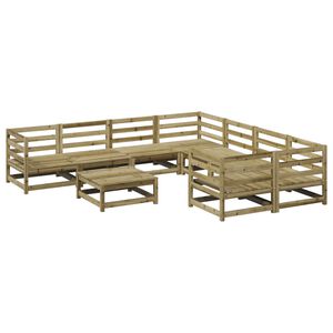 vidaXL Set Divani da Giardino 9 pz in Legno Impregnato di Pino
