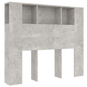 vidaXL Testiera con Scomparti Grigio Cemento 120x18,5x102,5 cm