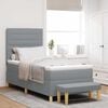 vidaXL Letto a molle con materasso Grigio chiaro 80 x 200 cm Tessuto