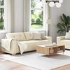 vidaXL Divano 2 pcs Beige Tessuto misto lino