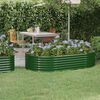 vidaXL Letto Giardino Acciaio Zincato 175x100x36 cm Verde