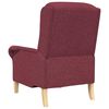 vidaXL poltrona Rosso vino 76 x 94 x 102 cm Tessuto