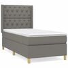 vidaXL Giroletto a Molle con Materasso Grigio Scuro 80x200 cm Tessuto