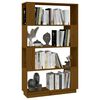 vidaXL Libreria/Divisorio Ambrato 80x25x132 cm Legno Massello di Pino