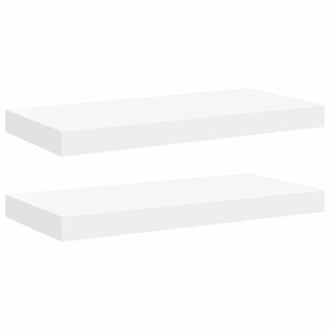 vidaXL Scaffali a Parete 2 pz Bianchi 50x23,5x3,8 cm in MDF
