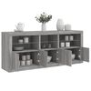 vidaXL Credenza con Luci LED Grigio Sonoma 162x37x67 cm