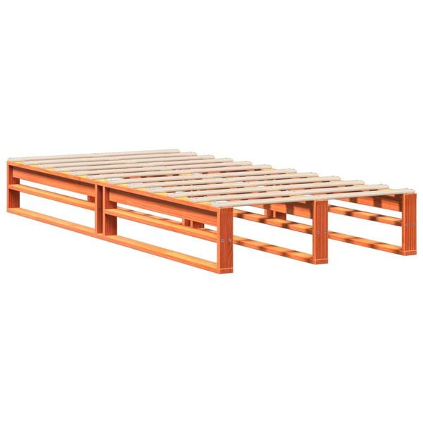 vidaXL Letto senza Materasso Marrone Cera 90x200 cm Legno di Pino