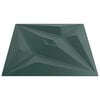 vidaXL Pannelli da parete 48 pcs Verde Stella 50 x 50 cm Schiuma XPS