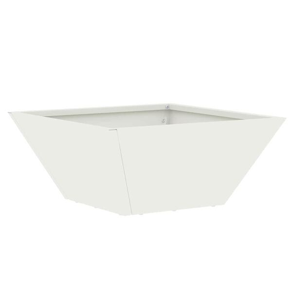vidaXL Vaso da giardino Bianco 35 x 35 x 15 cm