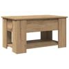 vidaXL Tavolino da Salotto Rovere Artigianale 79x49x41 cm Truciolato