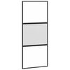 vidaXL Porta Scorrevole Set Ferramenta Nera 90x205 cm Vetro Temperato
