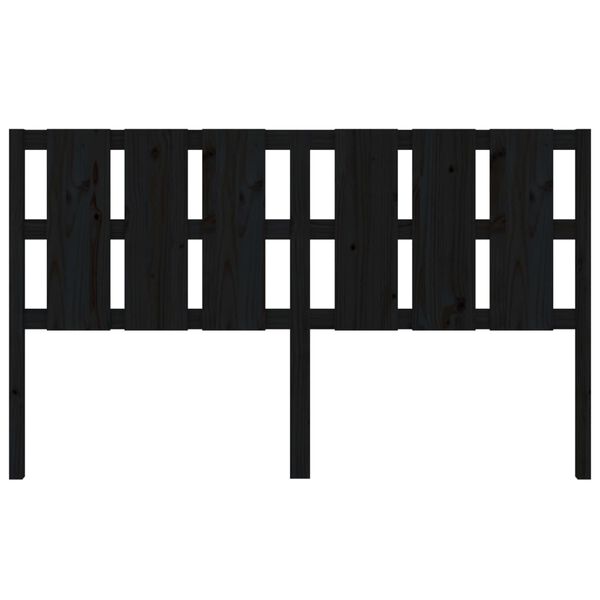 vidaXL Testiera per Letto Nera 185,5x4x100cm in Legno Massello di Pino