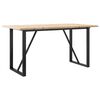 vidaXL Tavolo da Pranzo Telaio a O 160x80x75,5 cm Legno Pino e Acciaio