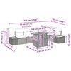 vidaXL Set Divano da Giardino con archiviazione 7 pcs Nero Poly Rattan