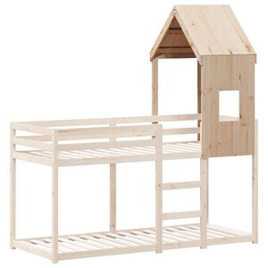 vidaXL Tetto per Letto Bambini 60x89x134,5cm in Legno Massello di Pino