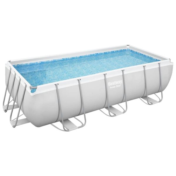 Bestway Set Piscina Power Steel Rettangolare 404x201x100 cm