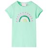 vidaXL Maglietta da Bambina Verde Brillante 92