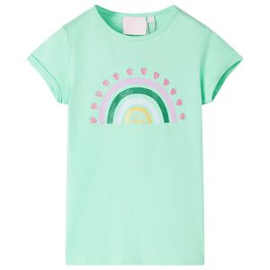 vidaXL Maglietta da Bambina Verde Brillante 92