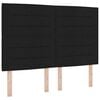 vidaXL Struttura del letto con testiera Nero 140 x 200 cm Tessuto