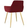 vidaXL Sedie da Pranzo 2 pz Rosso Vino in Velluto