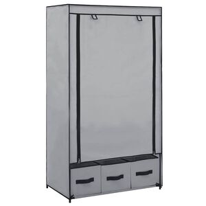 vidaXL Armadio Grigio 87x49x159 cm in Tessuto