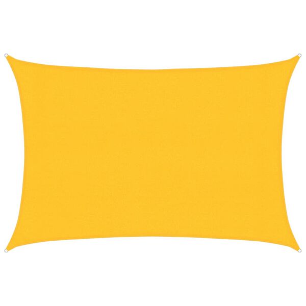 vidaXL Vela Parasole 160 g/m&sup2; Gialla 3x5 m in HDPE