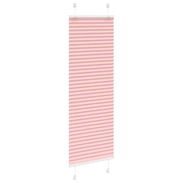 vidaXL Tenda Plissettata Rosa 45x150 cm Larghezza Tessuto 44,4 cm