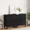 vidaXL Credenza 2 pcs Rovere Nero 60 x 35 x 70 cm