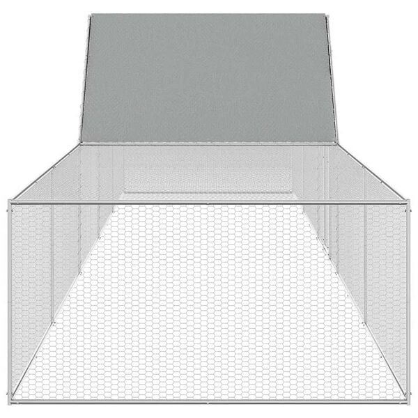 vidaXL Pollaio 10x2x2 m in Acciaio Zincato